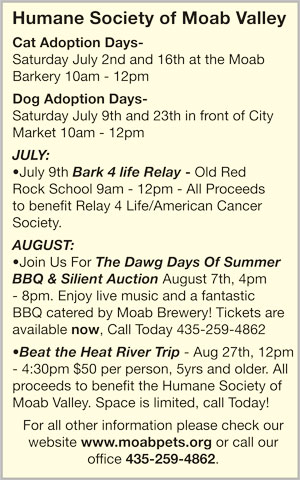 July 2011 Humane Society Event Dates