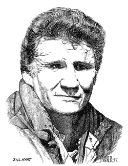 Bill Hart as drawn by John Hagner, Artist of the Starts