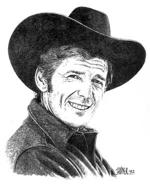 Dean Smith drawn by John Hagner