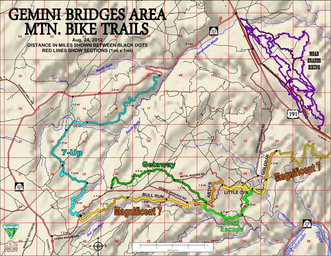 Gemini Bridges area Mtn Bike Trails