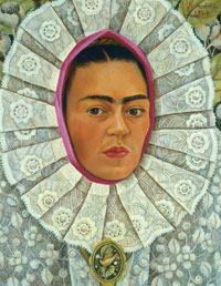 Frida Kahlo, Self-Portrait with Medallion, 1948, oil on masonite, 
Private Collection, Mexico
